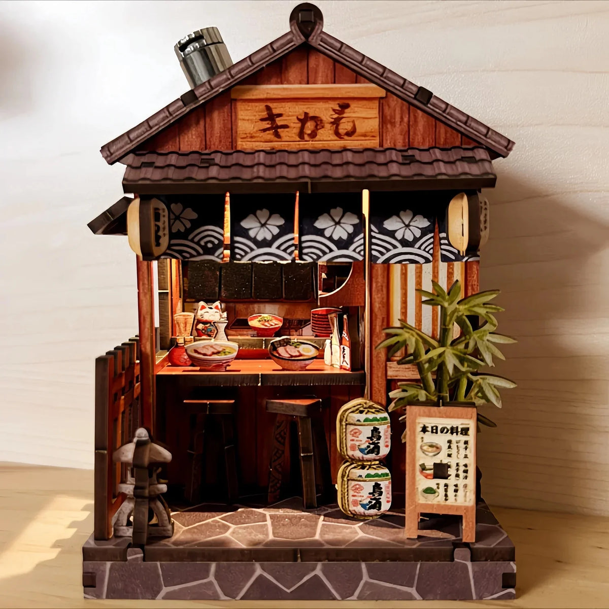 Maison japonaise miniature meublée — Kit à construire
