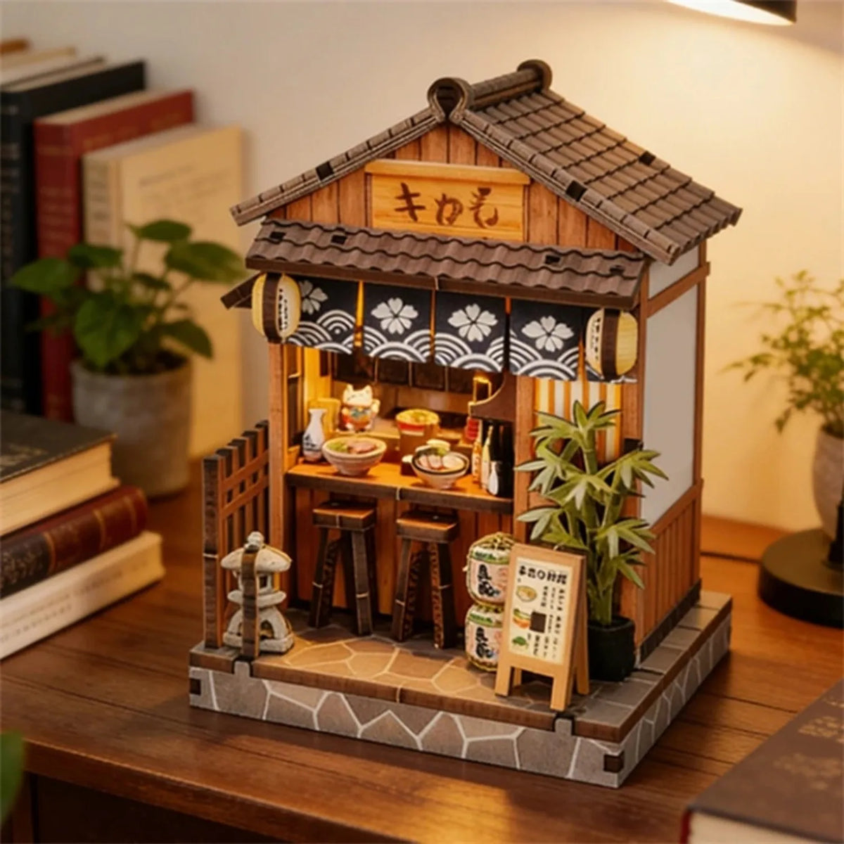 Maison japonaise miniature meublée — Kit à construire