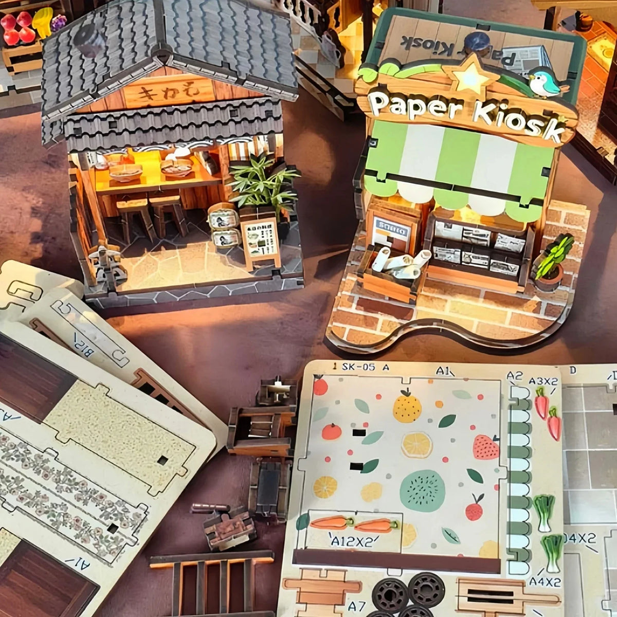 Maison japonaise miniature meublée — Kit à construire