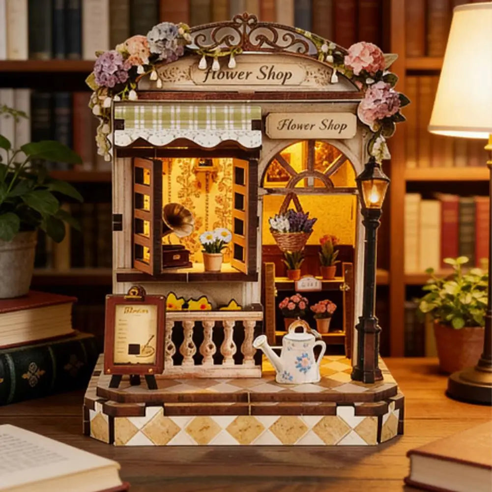 La Librairie d'Antan — Kit miniature lumineux à construire
