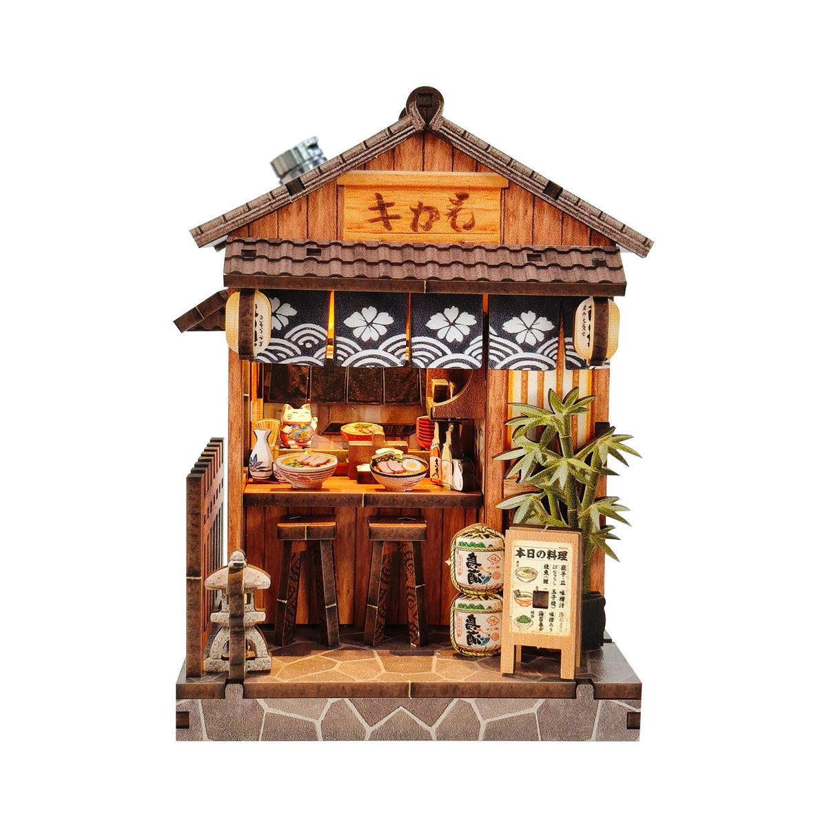 Maison japonaise miniature meublée — Kit à construire